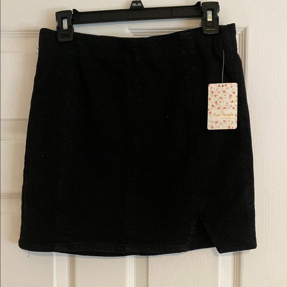 Free People Black Mini Skirt